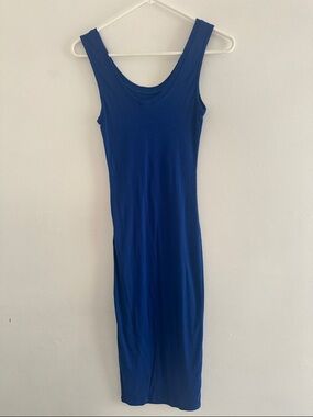 Ambiance Royal Blue Sleeveless Midi Tank Dress